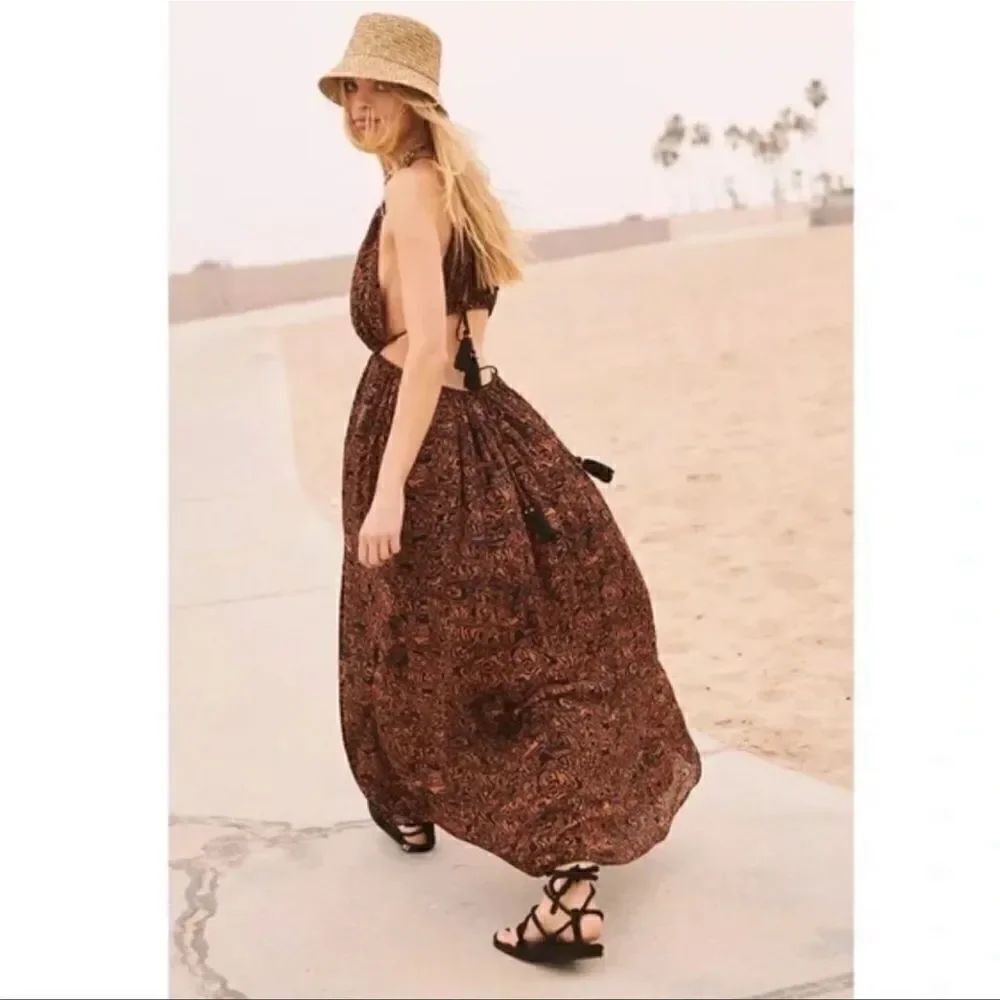 Free People - Holy Smokes Printed Maxi Dress